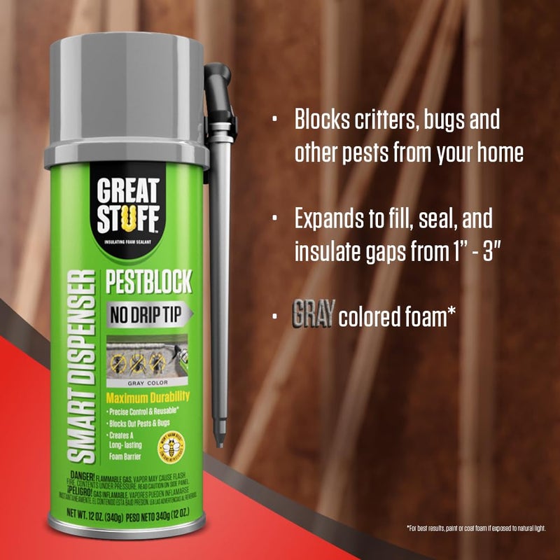 Great Stuff 99112809 Smart Dispenser Pestblock, Gray - Image 2